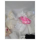 Small Collection of Fabric Ribbon and Other Sewing Materials