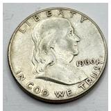 1960 - Silver Franklin Half Dollar
