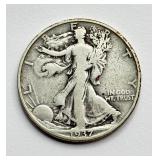 1937 D - Walking Liberty - Silver Half Dollar