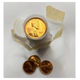 BU 1955 S - Key Date - Full Roll Obsolete Lincoln Wheat Cents