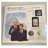 JFK Elected to Congress with 1966 and 1967 Silver Kennedy Half Dollars