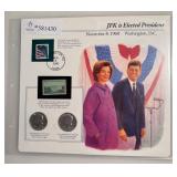 JFK Elected President with 1968 and 1969 Silver Kennedy Half Dollars