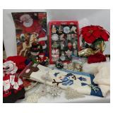 Christmas - New Tree Skirt, New Cardigan - L, New Pack of Name Tags, Poinsettia, Platters...