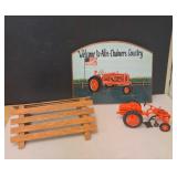 Die Cast 1/16 Scale 1948 Allis Chalmers Plow Tractor with Hand Painted Picture from Local Artist
