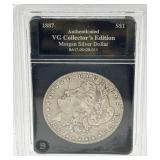 1887 O - Morgan Silver Dollar - Bradford Mint Certified VG Collector