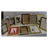 Large Collection of Gold/Brass Frames in a Variety of Sizes