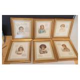 Framed Set of 1896 Calendar Pages