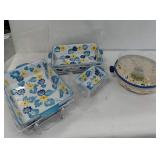 Temptations Collection Lot 3/5 - 2 Large Covered Casseroles, Bundt Pan, Small Covered Casserole