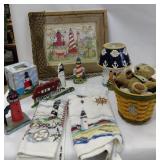 Light House Collection - Figurines, Night Light, Framed Print, Dish, Candle Holder