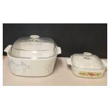2 Corningware Covered Dishes