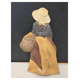 Signed Pottery Figural Wall Hanging