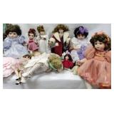 Porcelain Doll Collection - Large to Small, No Boxes