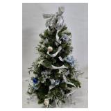 30" Fully Decorated and Lighted Christmas Tree - Light Blue & Silver - Works