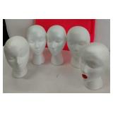 5 Styrofoam Heads