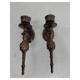 2 Metal Hanging Candleholders