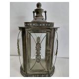 1 Large Green Patina Metal Lantern