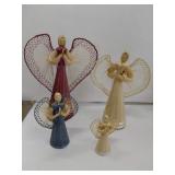 Natural Straw Grass Handmade Angel Set of 4