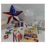 Craft Collection - Sequins, Memory Box, Star, Quilt Kit - Roses by Marie Osmond - Material, Thread