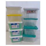 9 Plastic Shoe/Accessory Boxes