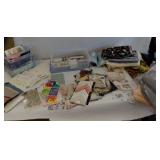 Sewing Material, Sewing Supplies, Cloth Samples, Velvet and Felt Material, Bobbins