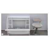 Wall Mount Computer Desk with Chair
