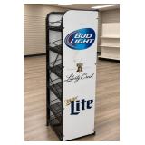 Freestanding Metal Wire and Acrylic Point-of-Purchase (POP) Retail Display Rack