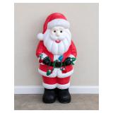 Vintage Light Up Santa Blow Mold - Works!