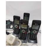 Small Collection of Modern Home Phones w/ Vintage Landline