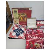 Small Collection of Vintage Cookbooks and Recipe Boxes