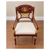 Red and Gold Empire Style Armchair