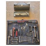 Vintage Craftsman Tombstone Round Top Toolbox Full of Craftsman Tools