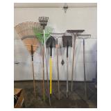 Yard Tools - Rakes and Shovels