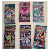 6 Unopened Pokemon Packages - Includes 3 Mega Packs