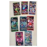 Lot of 8 Unopened Pokemon Card Packs - Includes 3 Mega Packs