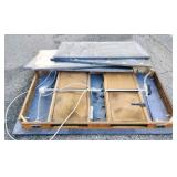 Slate Table Top with Electrical Components and Additional Pieces