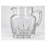 Vintage Federal Glass Pitcher With Star Pattern Base And Mid-Century Atomic Design – Potterville