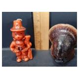 Mid-Century Gurley Thanksgiving Candles Featuring A Molded Wax Pilgrim And Turkey – Potterville