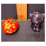 Vintage 1950s Gurley Halloween Candle Set: Black Cat & Jack-O-Lantern. Unburned – Potterville