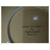 Vintage French Faience Provencale du Poet Laval Yellow Cabbage Leaf Nesting Plates 3 Piece Set – Pot