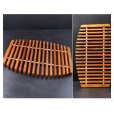 Vintage Mid-Century Danish Modern Teak And Aluminum Expandable Slat Trivet – Potterville