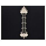 Vintage Ornate White Metal Wall Mount 4 Butter Pat Plate Display Holder Scrollwork 24 Inch – Potterv