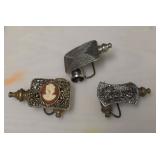 3 Unique Hand Made Belt Buckles