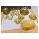 Huge Collection of Federal Madrid Amber Glass
