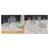 Large Lot of Vintage Clear Glass