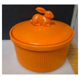 Martha Stewart Farmhouse Ribbed Rabbit Casserole Dish