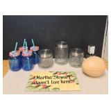 Household Kitchen Goodies - Cute Cannisters, Blue glasses, and More