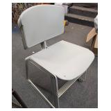 4 Steelcase Grey Stacking Chairs