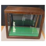 Antique Oak Counter Top Display Cabinet