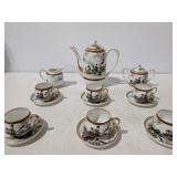 Complete 15 Piece Vintage Japanese Kutani "Geisha Girl" Tea Set, Excellent Condition - Estate Sales 