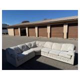 Art Van Leather Wrap Around Sectional